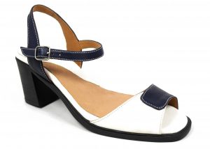 High Heel Sandals in Double Shade in genuine leather